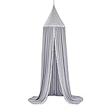 Blesiya 全3色 モスキートネット ベッドルーム キャノピー 天蓋付 秘密基地 ギフト - スタイル2 - グレー