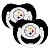 Pittsburgh Steelers NFL Baby Pacifiers (2 Pack) by Baby Fanatic [並行輸入品]