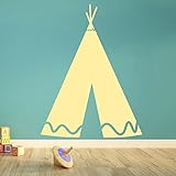 Indian Tee Pee壁デカール再生部屋壁ステッカー子供寝室ホームデコレーションで使用可能な5サイズ25色 04. Large 98cm (W) x 128cm (H)