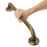 Fuloon　手すり　握りバー　グリップ　トイレ・バス・養老院　真鍮製　2.5cm直径　滑り止め設計　取り付け簡単 (銅色)