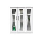 アルファタカバ 子供部屋用扉付カラフル書棚 マリリン80cm幅ロータイプ(ホワイト)
