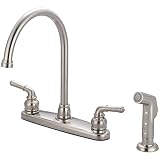 Olympia Faucets K-5342-BN Two Handle Kitchen Faucet, PVD Brushed Nickel Finish [並行輸入品]