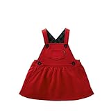 [ミキハウス] MIKIHOUSE 裏毛パイルのやわらかジャンパースカート 〈S-M（70cm-90cm）〉 10-1816-979 赤 M(80-90cm)