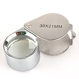 Yiteng　アイルーペ　折りたたみ拡大鏡 ジュエラー修理用　作業工具　宝石鑑定　ジュエリールーペ　21mm　保護ケース付き 全3種類の倍率　2色選択可能