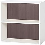 不二貿易 カラーボックス 収納ボックス 棚付き 幅60cm ブラウン ワイアード 96627