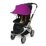 マニト 12カラー　ベビーカー・チャイルドシート兼用 サンシェード (パープル)