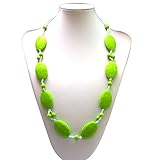 Lil' Jumbl Baby Teething Necklace | Organic Food Grade Silicone | BPA-Free (Green) [並行輸入品]
