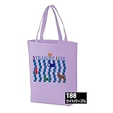 トートバッグ　エコバッグ　プリント　綿　おもしろ　ストレートライン　錯覚 (Sサイズ, ライトパープル)