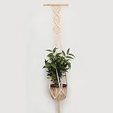 Liebeye 2点セット プラントハンガー 植木鉢ホルダー 縄 編み込み 手作り 吊り下げ 屋内 屋外 ハンドニット ハンギング サスペンドプランター バスケット ネット コットン ロープ G100
