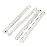 BQLZRホワイトメタルHeavy引き出しスライドレールランナー13.78インチ35 cmボール軸受ホーム家具のキャビネットで1ペア