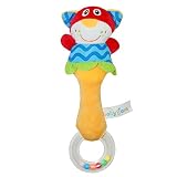 「エヴリシング」 ベビー トレーニング 知育遊具 おもちゃ ハンドヘルド 握れる 動物 ガラガラ 鈴 ヌイグルミ 0歳からの赤ちゃんも遊べる (猫)