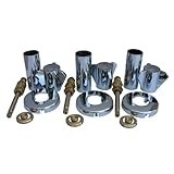 LASCO 01-9471 Sayco Three Valve Tub and Shower Trim Kit with Stems Handles, Flanges and Nipples, Chr