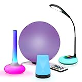 子供ベッドルームLED Night Lightバンドルセットwith Glowing Orb、取り外し可能懐中電灯ランプ、ベッドサイドデスクライトと小さな装飾タッチランプ – Makes the Pe