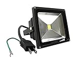 (トクトヨ)Tokutoyo 20W LED 投光器 AC 85V～265Vに 防水 6000K 200W相当 6ケ月保証 広角120°5mコード付 LEDライト昼光色 街灯 看板灯 ...