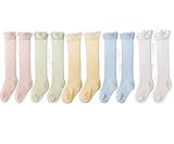 [インソミラ] InInSomila 夏 ベビー ハイソック 綿 ニーハイソックス 子供靴下 キッズ ソックス 滑り止め 薄型 5足 セット 赤ちゃん用 女の子 男の子 ベビー シンプル 柔らかい (