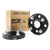 GAsupply 鍛造ワイドトレッドスペーサー PCD100 4H 内径54.1 M12XP1.5 厚さ15mm ワイトレハブリング一体 マットブラック【2枚セット】