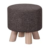 完成品 プチスツール 高さ26cm 軽量 玄関 小さい 椅子 いす 腰掛 ちょこっと 可愛い かわいい 持ち運び カバーリング まるい 丸い ラウンド 円形 丸型 こども 子供 キッズ 子供部屋 (ブラウン)