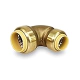 Everflow Pushlock upe903412 3 / 4インチx 1 / 2インチロングエルボpush-fit継手プッシュXプッシュ、Made with Lead Free DZR鍛造真鍮、