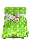 Nuby Cuddly Soft Unisex Baby Blanket - Green and White [並行輸入品]