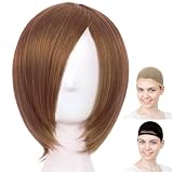 CaseEden コスプレ ウィッグ フルウィッグ 耐熱 ショートボブ ショート ブラウン 茶色 茶髪 WIG6071