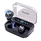 Bluetooth 5.0 ワイヤレスイヤホン【令和最新版 3500mAh 大容量 IPX7完全防水】左右独立作動型 twsブルートゥース LED電量ディスプレイ Hi-Fi 高音質 連続音楽再生 自動ペアリング 充電ケース付き iPhone/ios/android各機種対応 技適認証済 ブラック