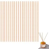 SZSL ディフューザー スティック リードデ ィフューザー リードアロマ スティック 50本 直径3mm 長さ20cm 替え用 大容量 繊維素材 長持ち 防カビ 寝室 リビングルーム バスルーム 用 ディフューザー スティック (木の色)