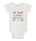 キュートな叔母Onesie " My Aunt Is Better Than Yours " RB Clothing Co カラー: ホワイト