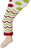 Jefferies Socksベビー女の子用フリル付きChevron Footless Tights カラー: レッド
