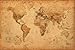 アンティーク スタイル 世界地図　WORLD MAP antique style ポスター [おもちゃ＆ホビー]
