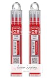 フリクション ボール用 一色タイプ 替芯 0.5mm フリクションインキ LFBKRF30EF レッド【 替え芯 赤 3本入 ×2 (合計6本), Jasmine Symphony index card 1枚 】lfbkrf30ef