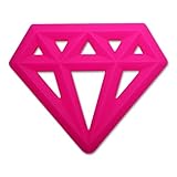 Little Standout Silicone Diamond Teething Toy - Pink by Little Standout LLC