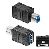 USB B アダプター - USB Bタイプ 3.0 データ延長アダプター - スキャナーハブ コンピューター用 高速データ転送 変換ケーブル