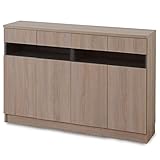 ワイエムワールド 食器棚 カウンター下収納 【色： オーク 】 幅120cm 高さ85cm