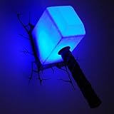 Bingirl Marvel Avengers Thor Hammer Mjolnir 3d Deco Wall LED Night Light topsalesthorハンマー