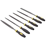 Baoblaze 全3サイズ　ヤスリセット　6本　スチール　精密　カッター　木工ツール　木彫　ゴムハンドル　針のファイル - 180mm