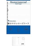 マルマン A5 ルーズリーフ 6mm罫 100枚 L1301H 『 ２ 冊 』 + 画材屋ドットコム ポストカードA