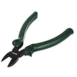 16センチメートルロングプラスチックカバーグリップ斜めのサイドカッタープライヤーダークグリーン