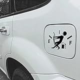 おもしろカーステッカー 高ガス消費 デカール 燃料ゲージ 空ステッカー 車 トラック オートバイ SUV (ブラック)