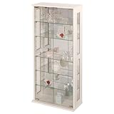 ガラスラック (100cm, アイボリー) コレクション ラック ケース ボックス