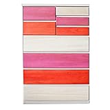 90幅 7段 チェスト 【90-7HC キューブ】 18/1 ホワイトナチュラル 北欧 モダン 天然木 桐材 収納 チェスト キッズ 可愛い ツートン北欧 収納 タンス チェスト 天然木 国産 おしゃれ