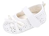 C-Princess ベビー シューズ ファーストシューズ サンダル スリッポン 幼児 赤ちゃん靴 キッズ 女の子 透かし リボン 可愛い 滑り止め ホワイト 13cm