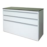 【室内設置サービス付き】家具製造直販TAICHI ヘアライン ステンレス天板 キッチンカウンター120／ホワイト