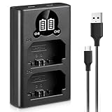 YUEFANSEN NP-FZ100 カメラバッテリー充電器 デュアル USB 充電器 LCD ディスプレイ付き A7iii、A7iv、A7RIII (A7R3)、A7RIV、A7C、A7Cii、A6700、A6600、A9、A1、ZV-1E、FX30 カメラバッテリーと互換性あり