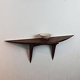 壁掛けコンソールテーブルMIKAZUKIウォールナットモデル　スリムな飾り棚　玄関などに最適