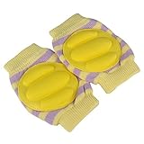 Baby Elbow Knee Toddler Pad to Protect Delicate Skin Stumping Around Stripe Purple & Yellow by Mum's