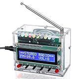 FMラジオキット、ICSTATION はんだ付けプロジェクトラジオ LED点滅ライト付きDIYラジオキット LCD1602ディスプレイ FM 87-108MHz はんだ付け練習キット 新学期はんだ教育クリエイティブプレゼント
