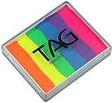 TAG Split Cakes - Neon Rainbow (50 gm) by TAG Body Art [並行輸入品]
