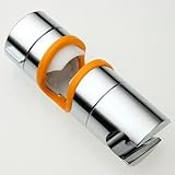 COCOTER シャワー フック スライド バー (グレー・オレンジ） 掛具 Newタイプ 22−25 mm 金具 角度 調節 自在 (オレンジ)