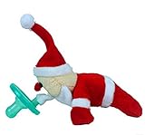 おしゃぶり付き抱っこぬいぐるみ 赤ちゃん ベビー用 　動物ぬいぐるみ　おもちゃ 両用 歯がため おもちゃ　 (サンタクロース)