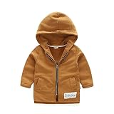 フード付きジャケット ベビー服 コート 子供用 男の子 ファスナー (100CM, A)
